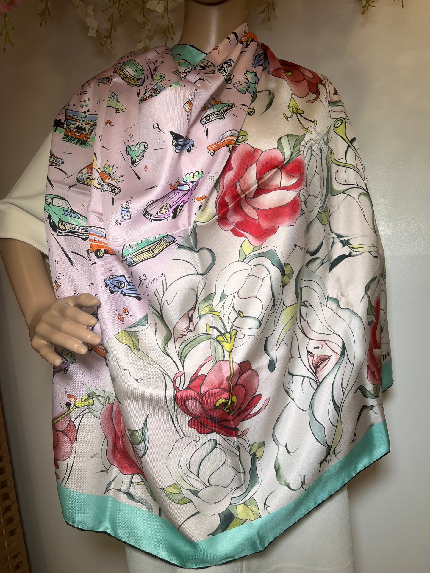 Pre-Owned PRADA Silk Multi-Colour Scarf