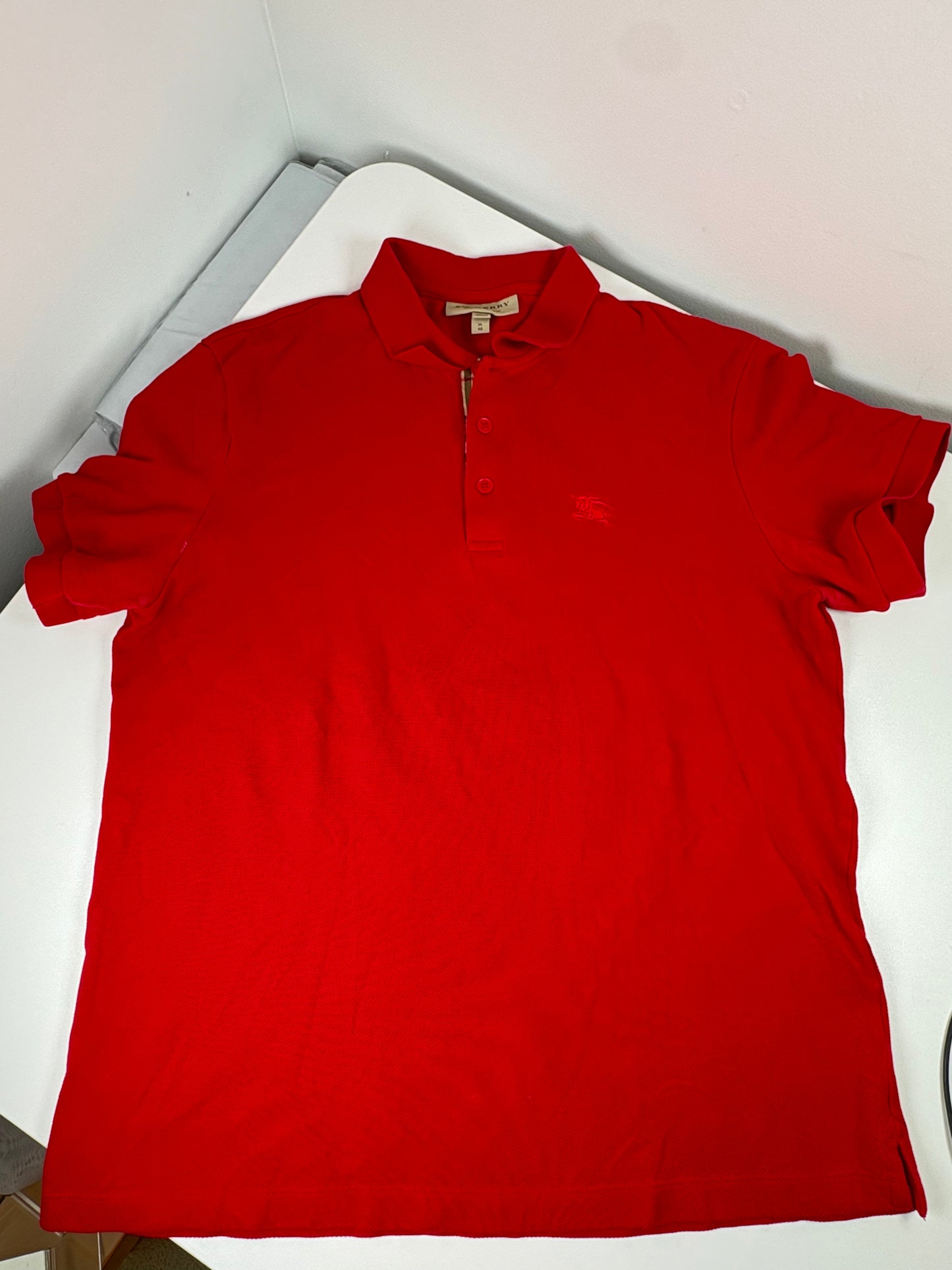Pre-Owned BURBERRY Golf Shirt, Red, XL