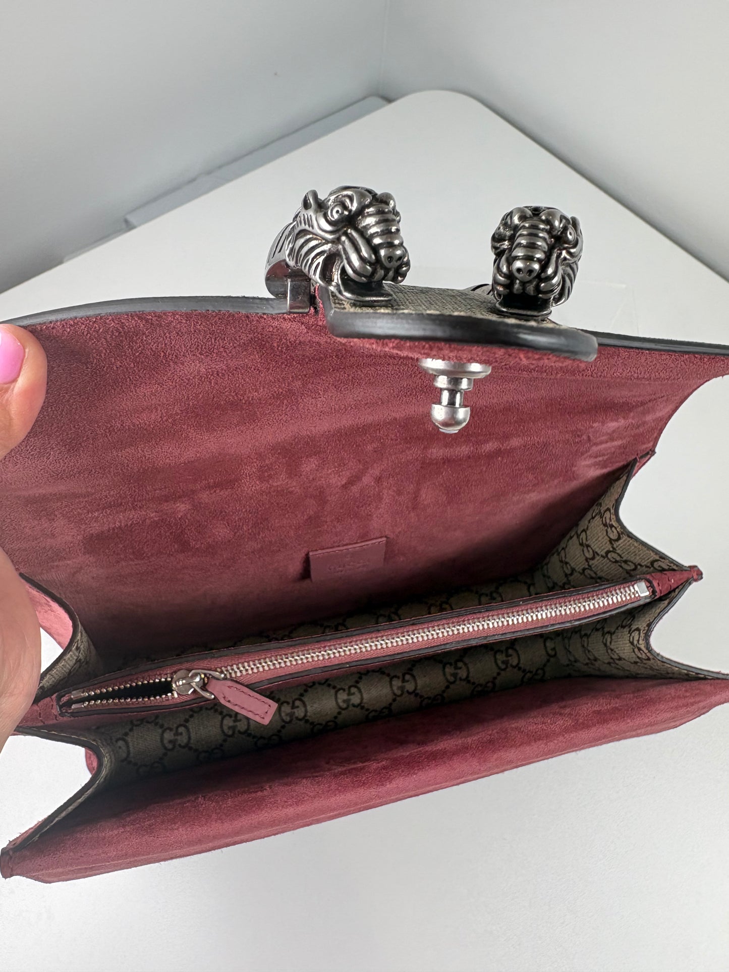 Pre-Owned GUCCI Bloom Dionysus Handbag, Brown, Small