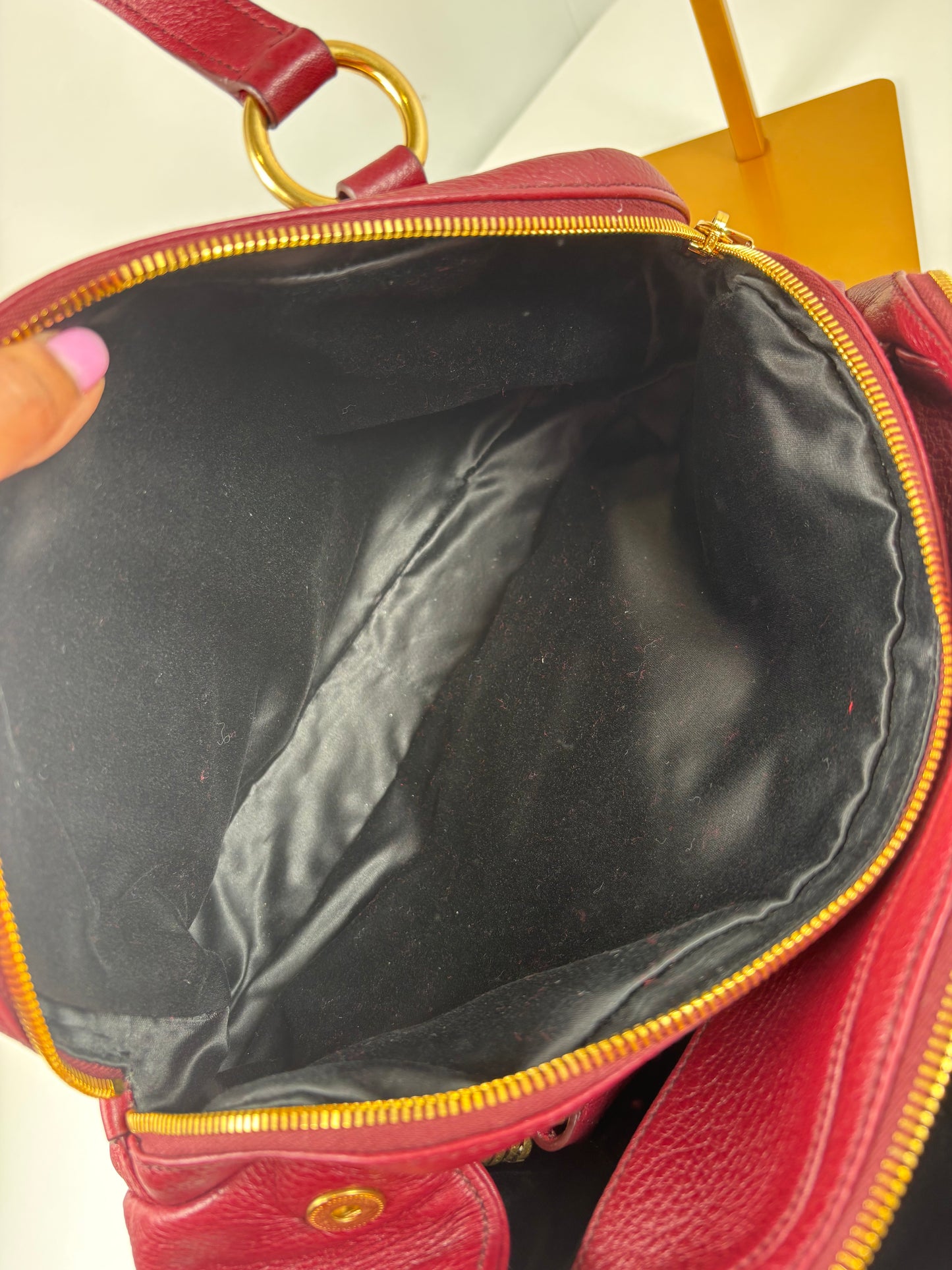 Pre-Owned MIU MIU Top Handle Handbag, Ruby Red