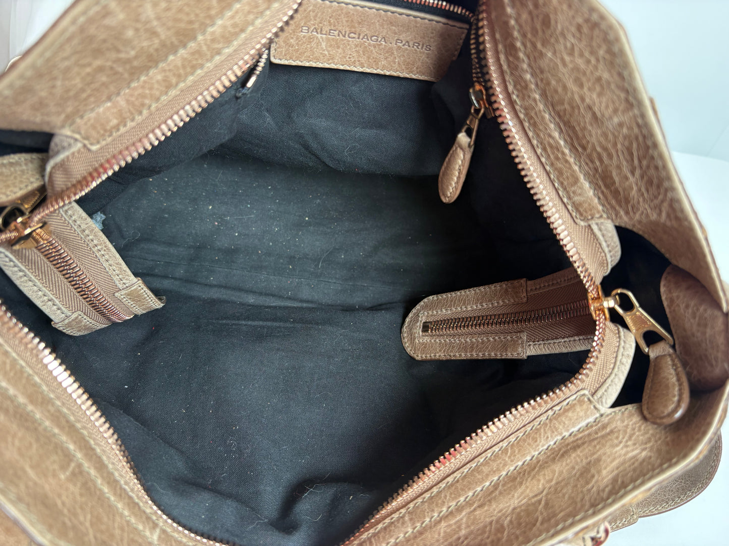 Pre-Owned BALENCIAGA Le City Bag Handbag, Dark Noix, Medium