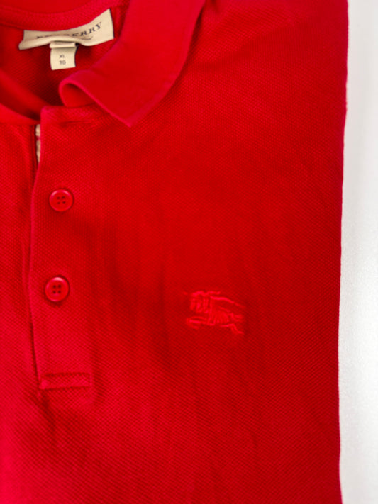 Pre-Owned BURBERRY Golf Shirt, Red, XL