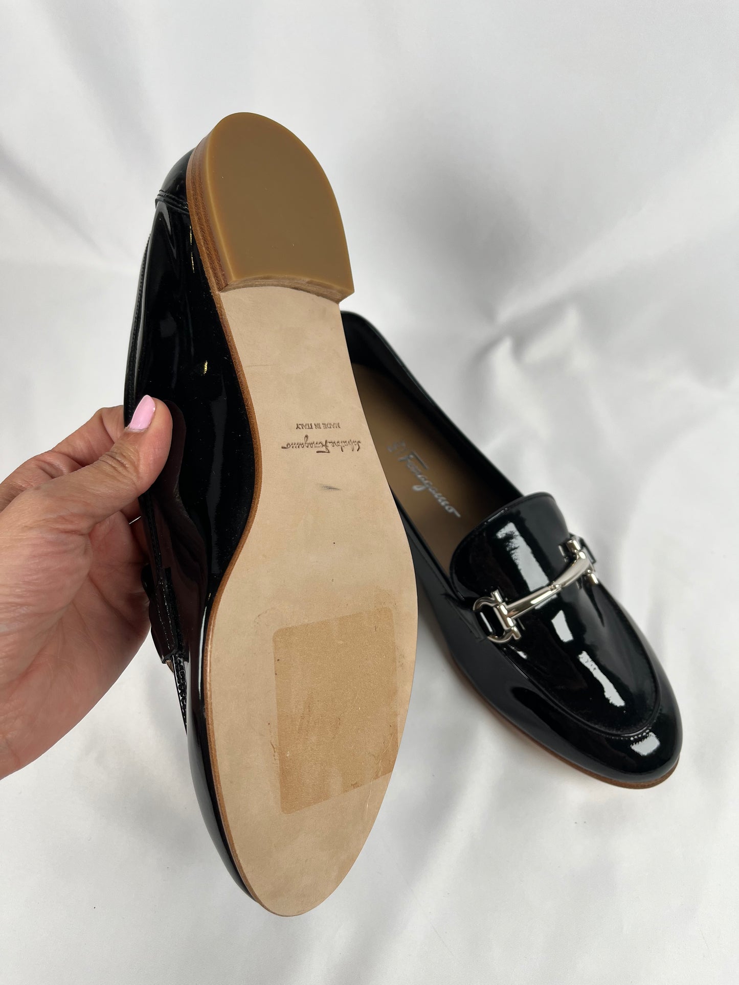 Salvatore Ferragamo Black Loafers, 9.5