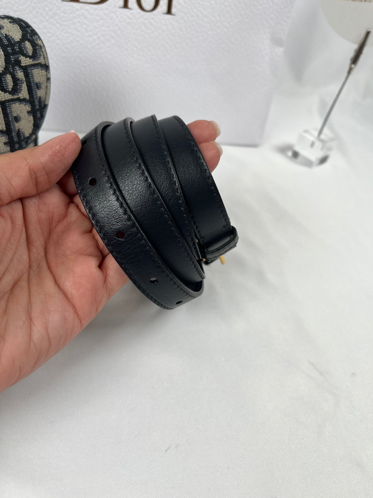 Pre-Owned CHRISTIAN DIOR Saddle Blue Belt Bag