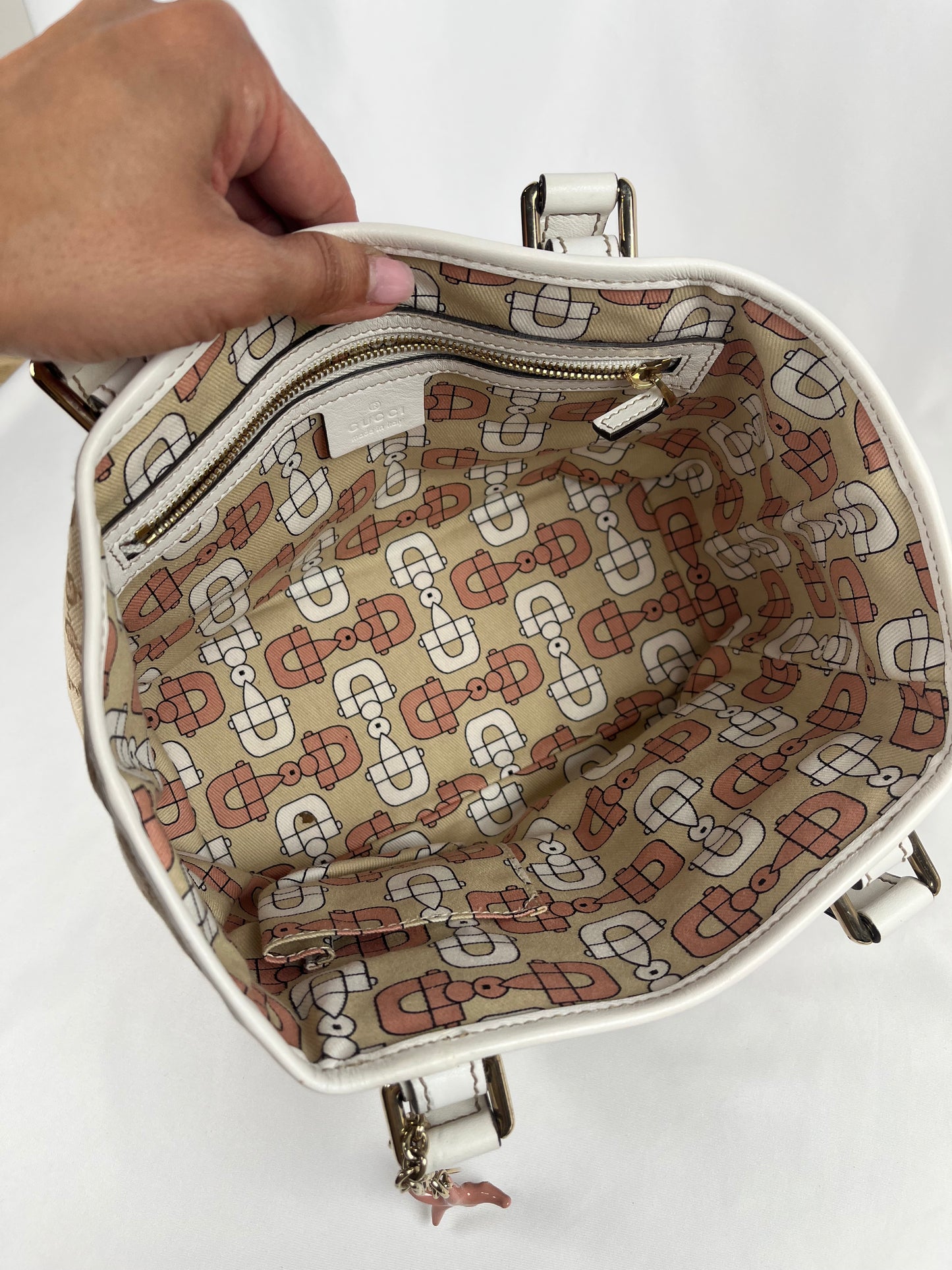 Pre-Owned GUCCI Jolicoeur Monogram Handbag, Mini