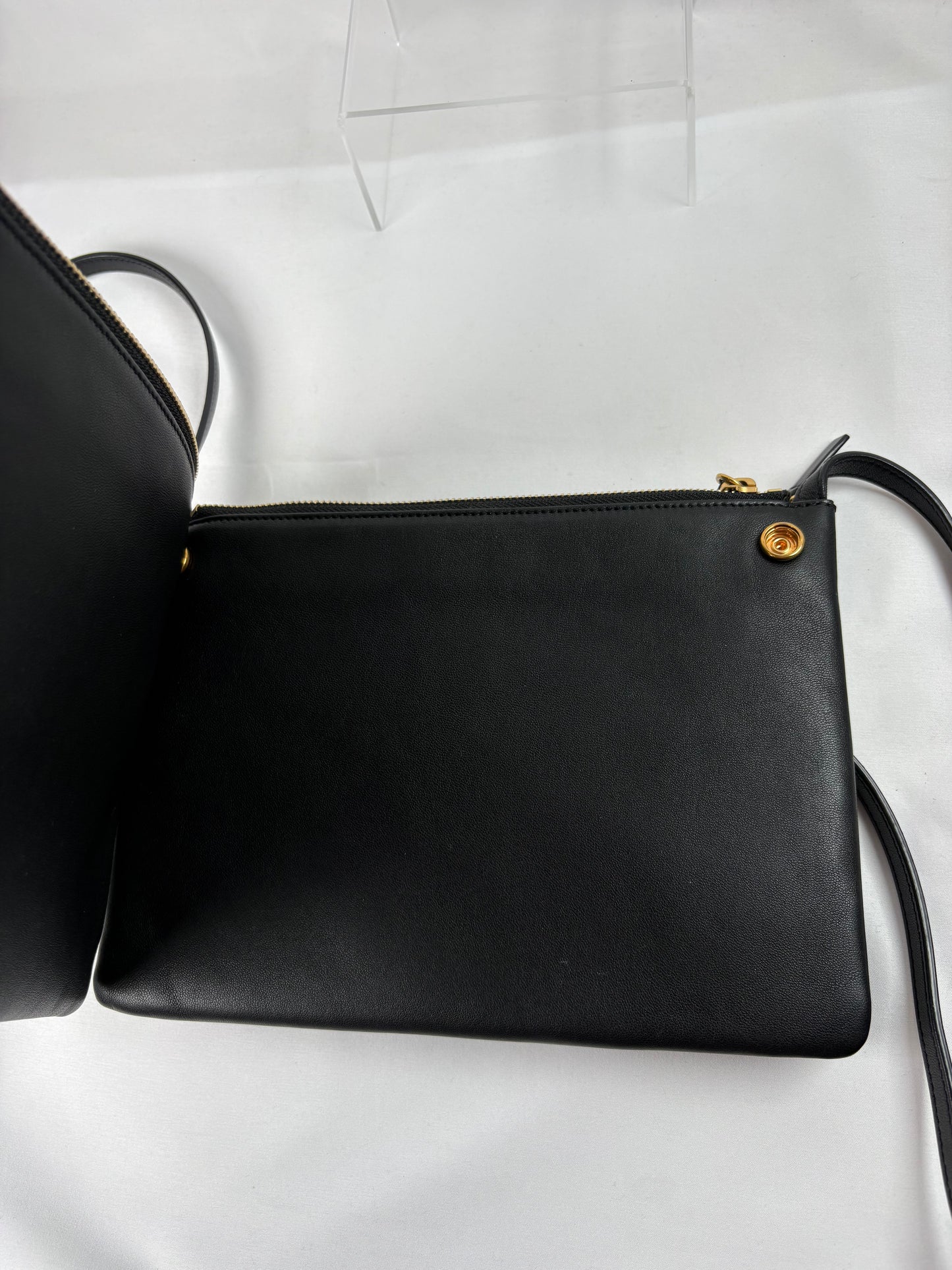 Pre-Owned CELINE Trio Black Handbag, Large