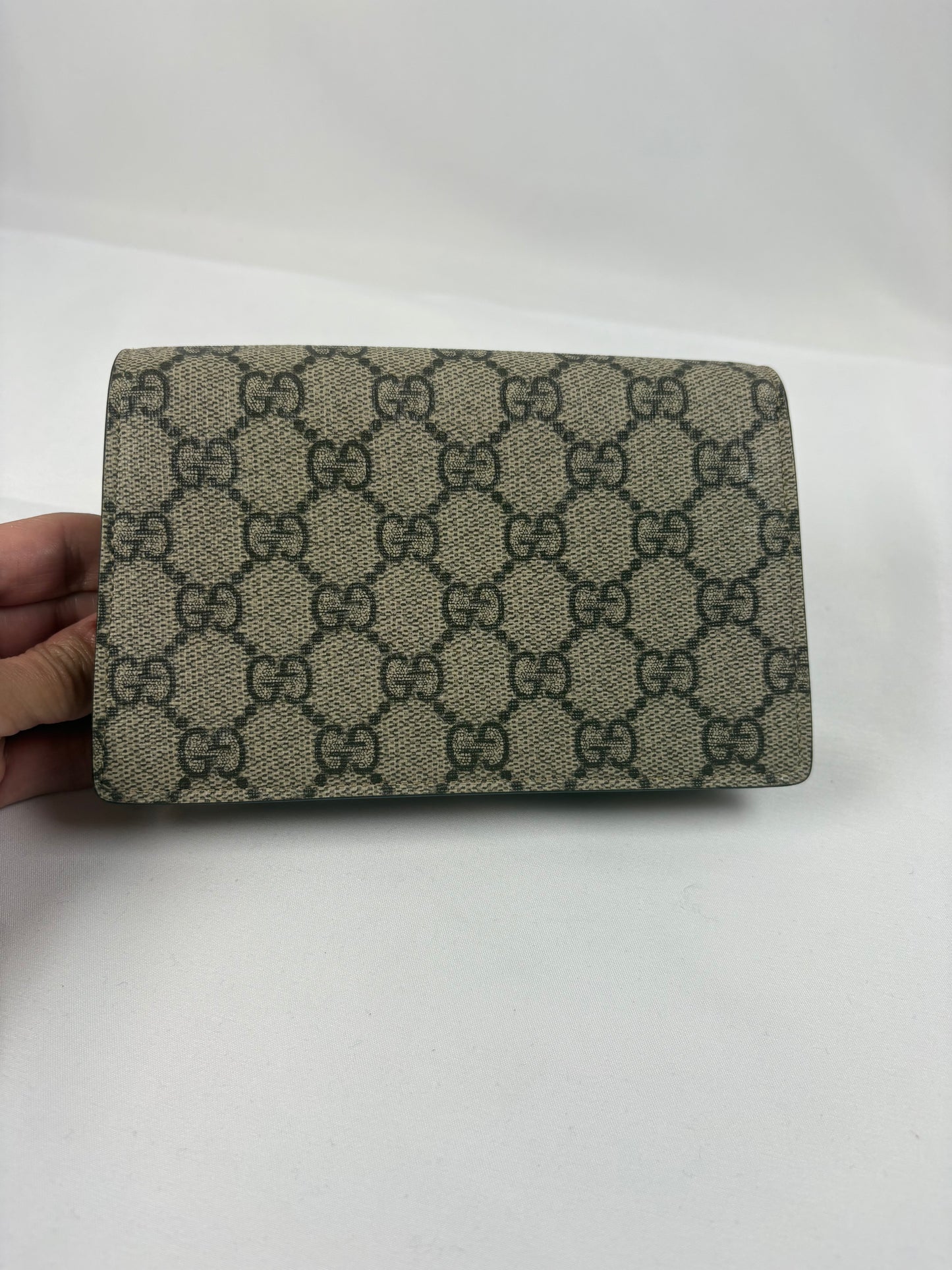Pre-Owned GUCCI Dionysus Taupe Handbag, Super Mini