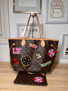 Louis Vuitton Neverfull Limited Edition Patchwork Monogram Handbag, MM