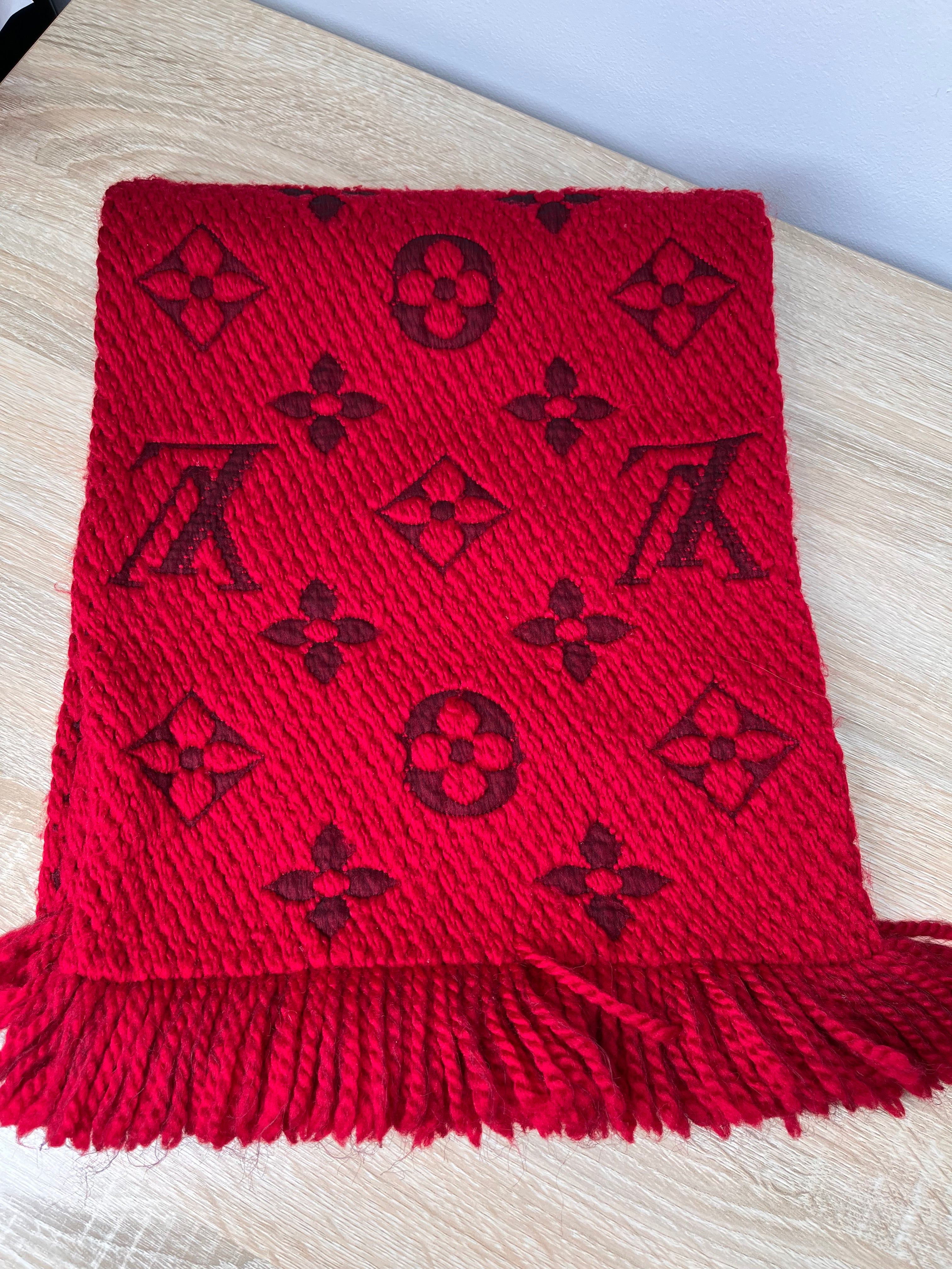 Louis Vuitton Logomania Red Scarf