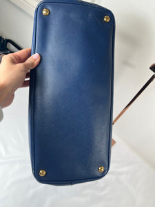Prada Saffiano Galleria Top Handle Blue Handbag