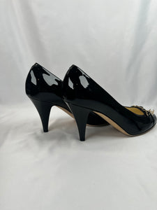 Pre-Owned CHANEL™ Patent Leather Black Pumps, 41
