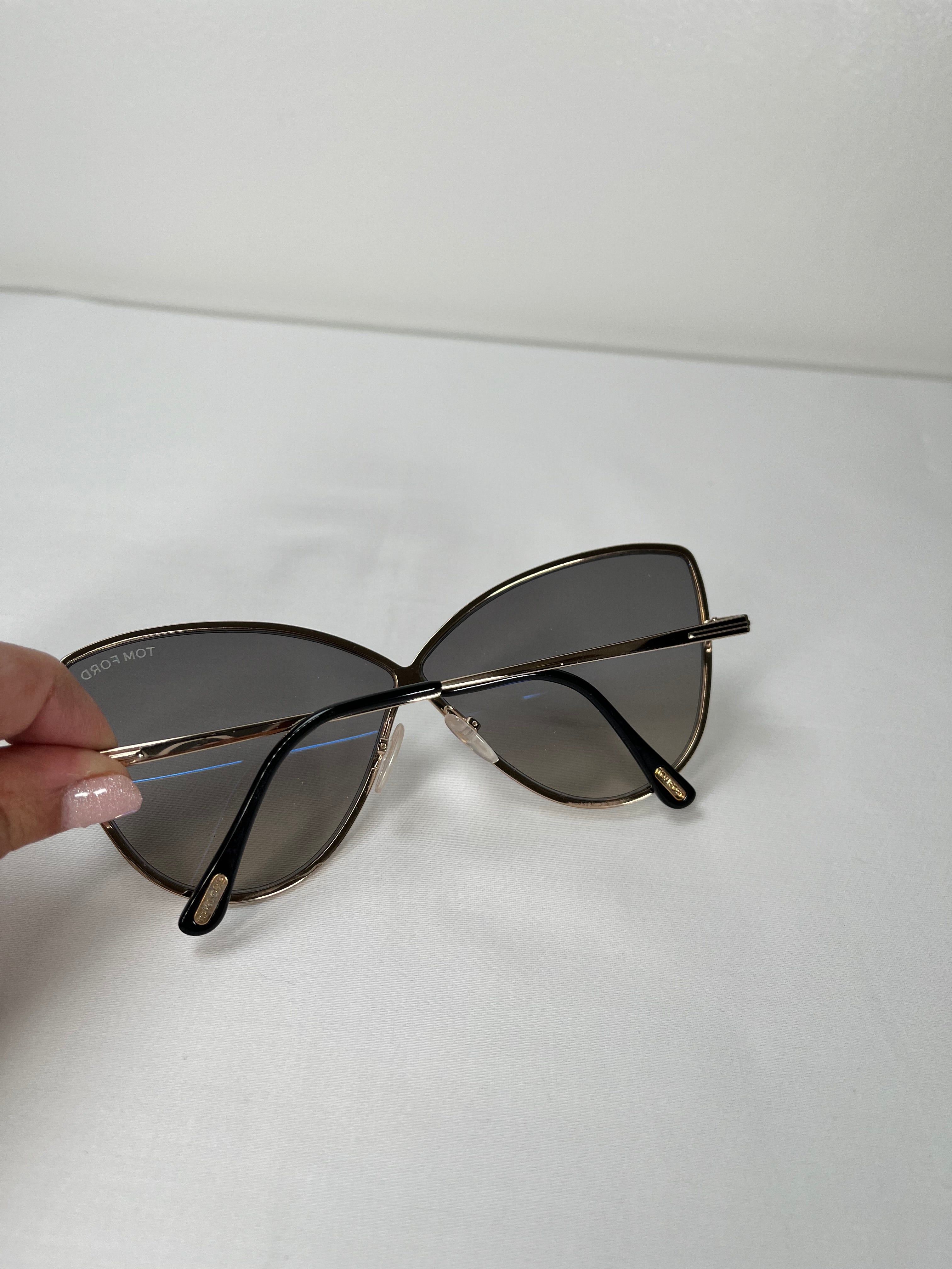 Tom Ford Metal Leila Cat Eye Gold Sunglasses