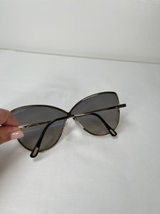 Tom Ford Metal Leila Cat Eye Gold Sunglasses