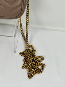Gucci Marmont Taupe Handbag, Super Mini