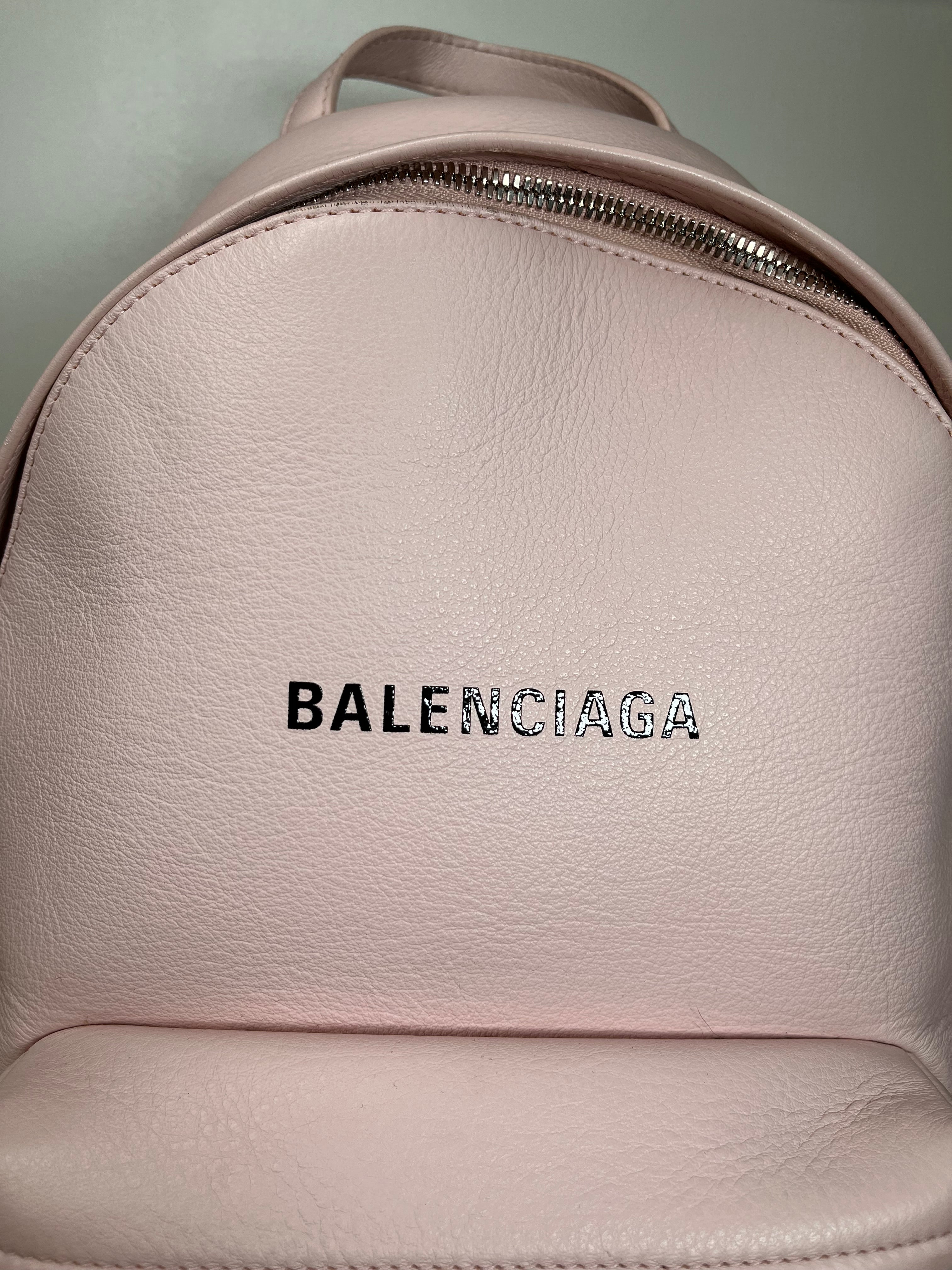 Pre-Owned BALENCIAGA Calfskin Everyday Light Rose Backpack, 9.5" x 14" x 4.75