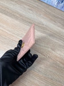 Pre-Owned GUCCI Marmont Blush Pink Card Holder, One Size