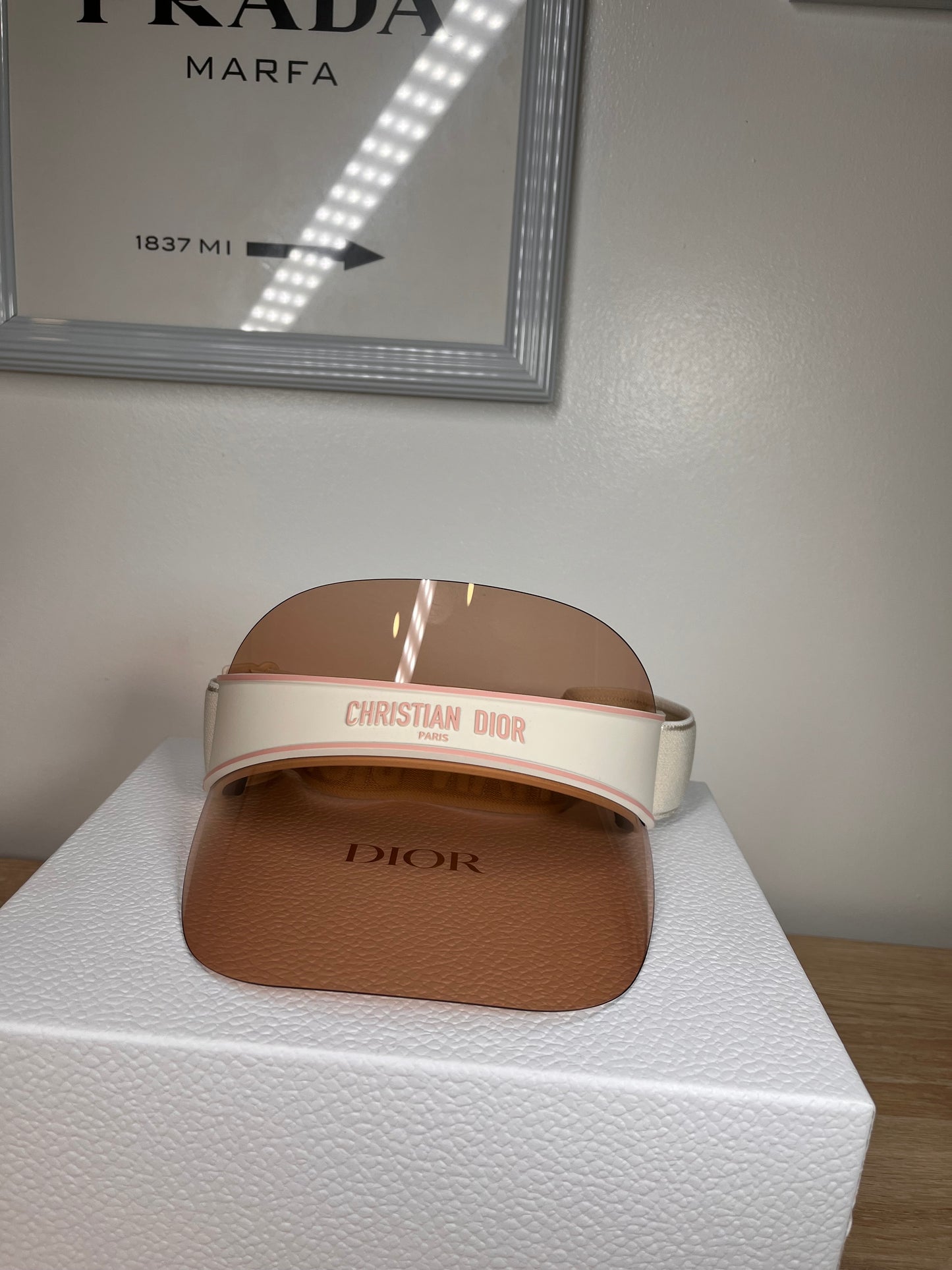 Pre-Owned CHRISTIAN DIOR Pink Visor,One Size
