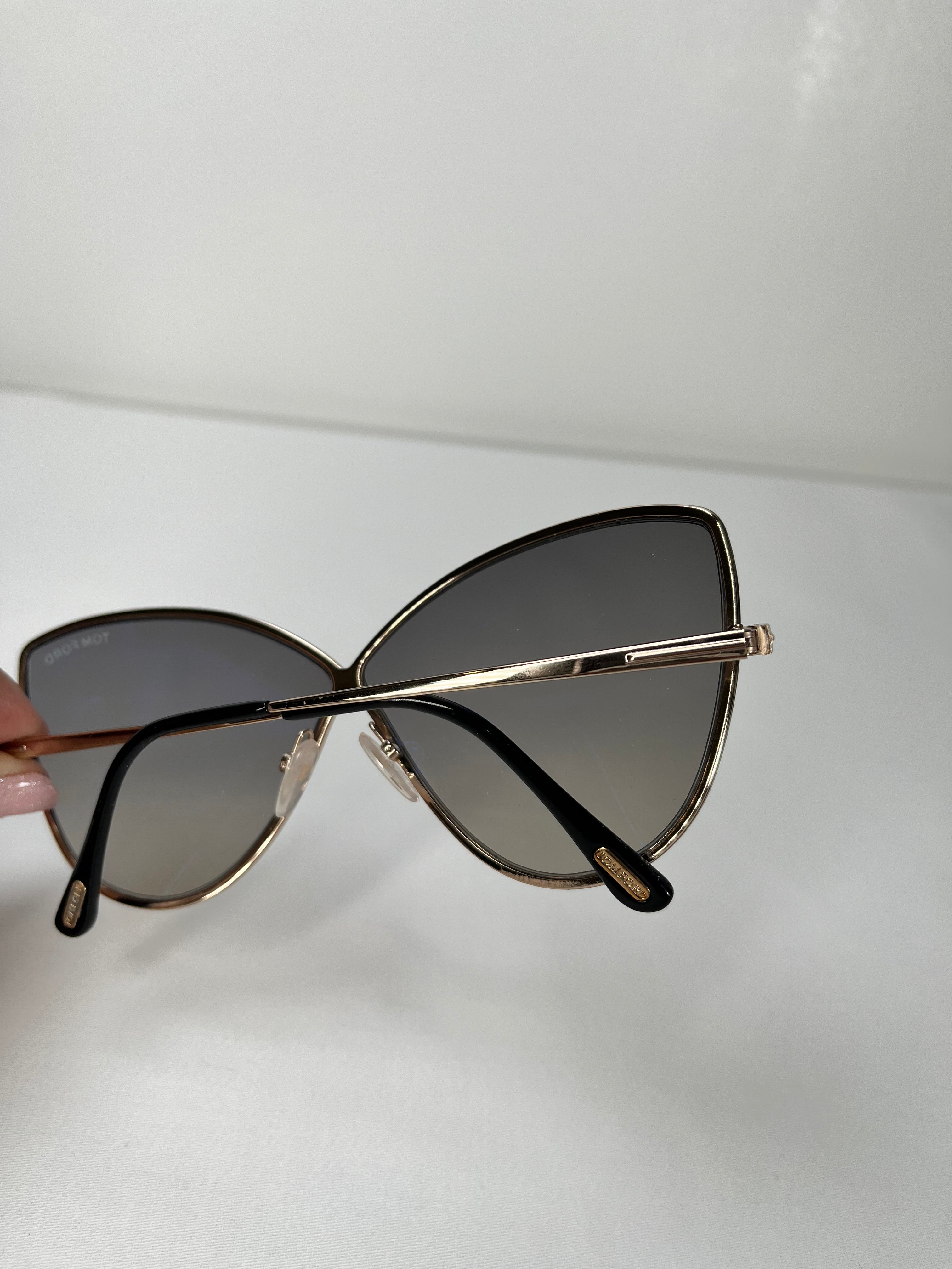 Tom Ford Metal Leila Cat Eye Gold Sunglasses