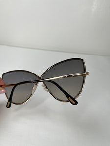 Tom Ford Metal Leila Cat Eye Gold Sunglasses