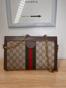 Pre-Owned GUCCI Ophidia Chain Strap Ophidia Handbag, Small