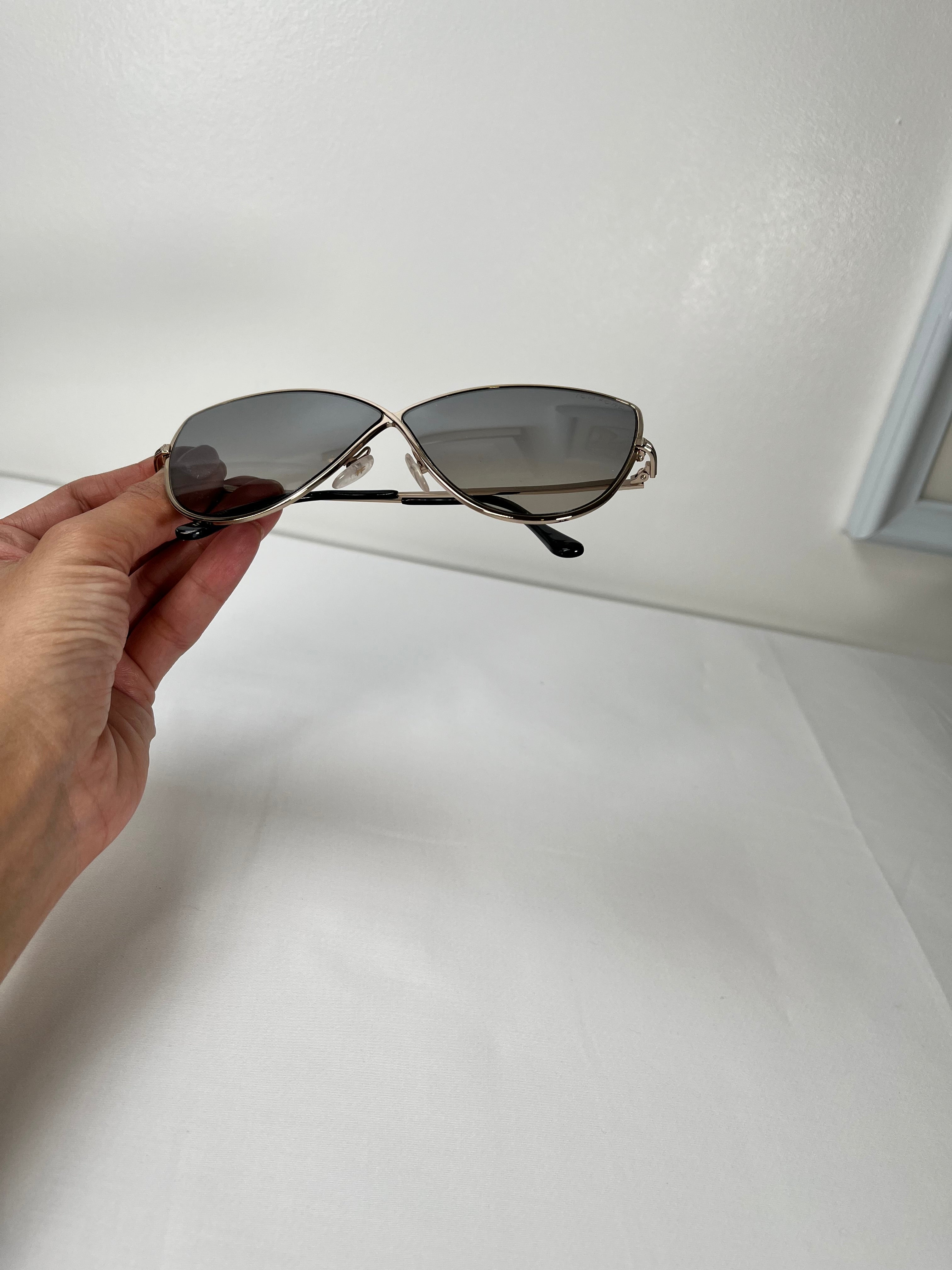 Tom Ford Metal Leila Cat Eye Gold Sunglasses