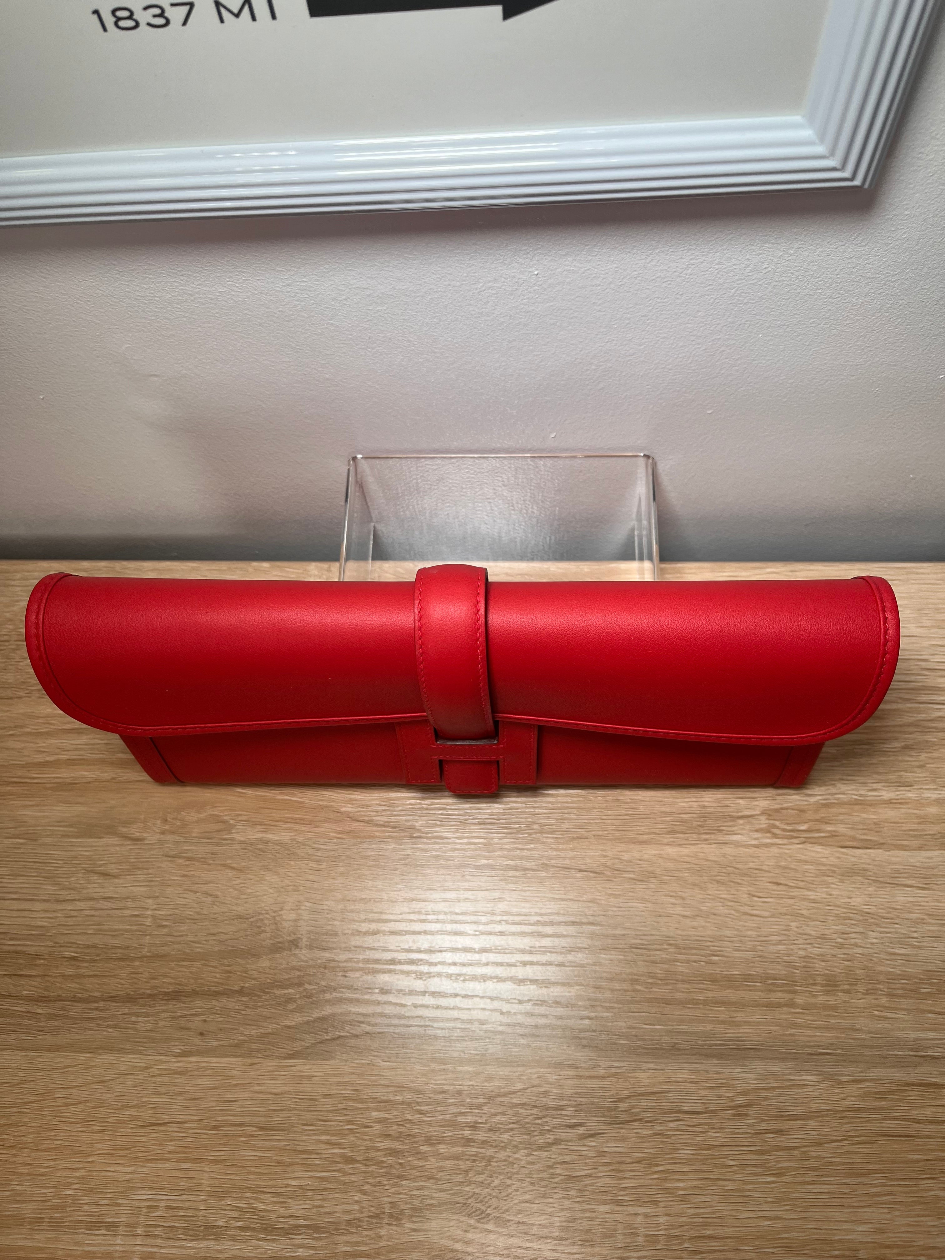 Hermes Swift Jige Elan 29 Clutch Rouge Clutch