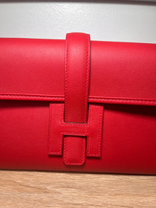 Hermes Swift Jige Elan 29 Clutch Rouge Clutch