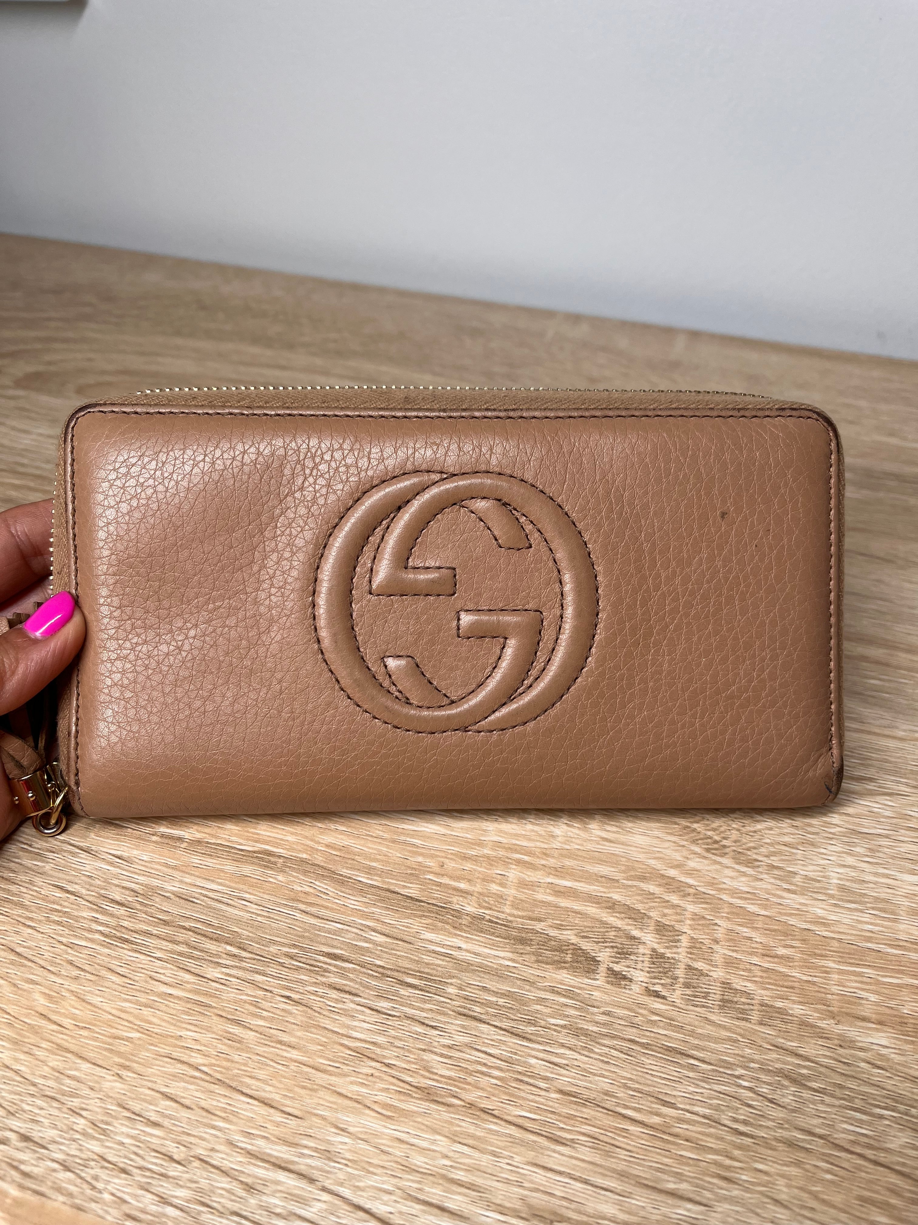 Pre-Owned GUCCI Marmont Nude Wallet, Full Size