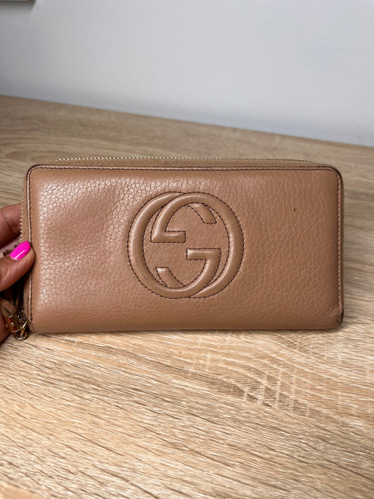 Pre-Owned GUCCI Marmont Nude Wallet, Full Size