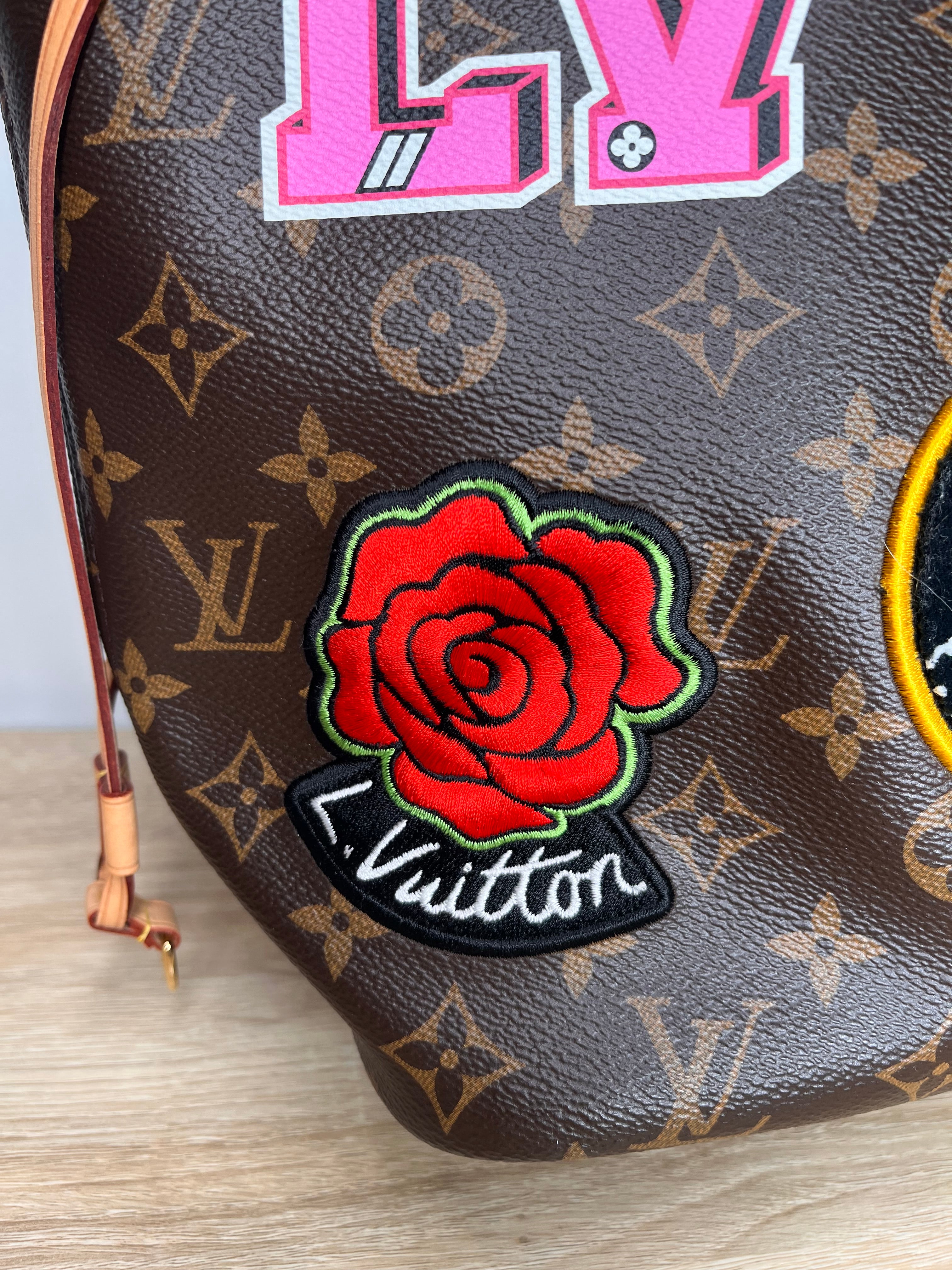 Louis Vuitton Neverfull Limited Edition Patchwork Monogram Handbag, MM