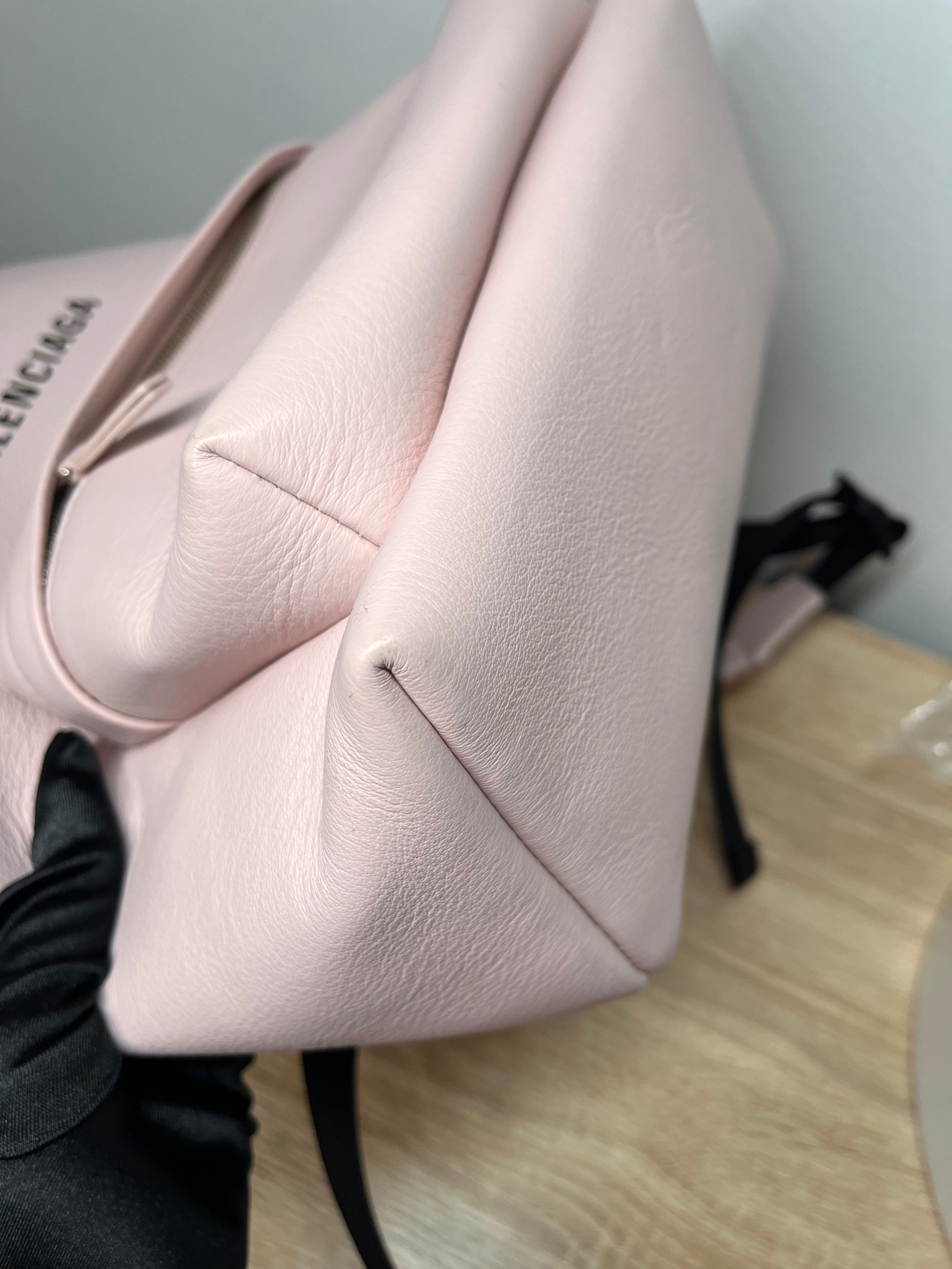 Pre-Owned BALENCIAGA Calfskin Everyday Light Rose Backpack, 9.5" x 14" x 4.75