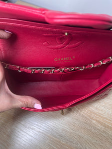 Pre-Owned CHANEL™ Double Flap Bubble Gum Pink Handbag, Medium