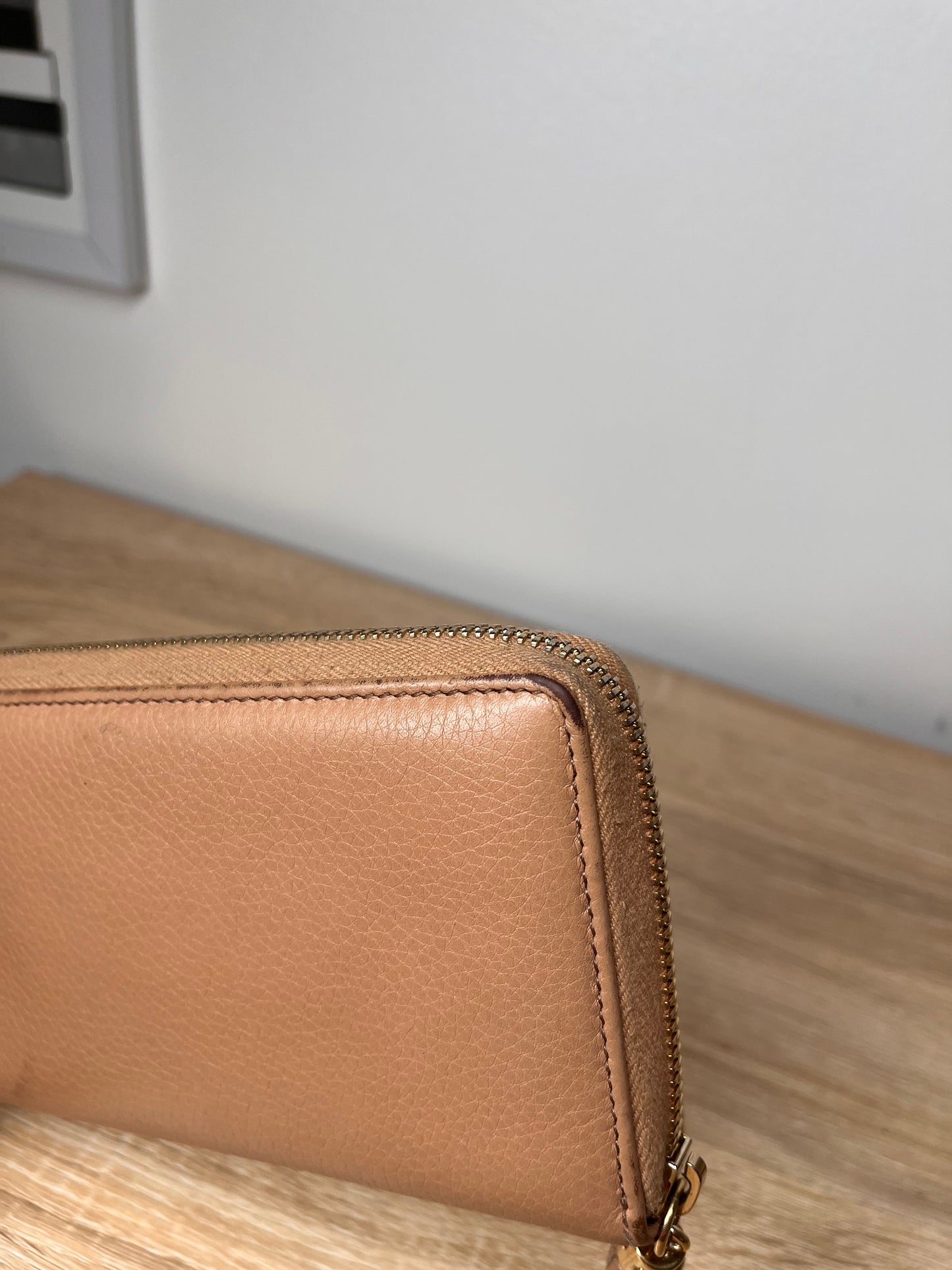 Pre-Owned GUCCI Marmont Nude Wallet, Full Size