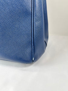Prada Saffiano Galleria Top Handle Blue Handbag