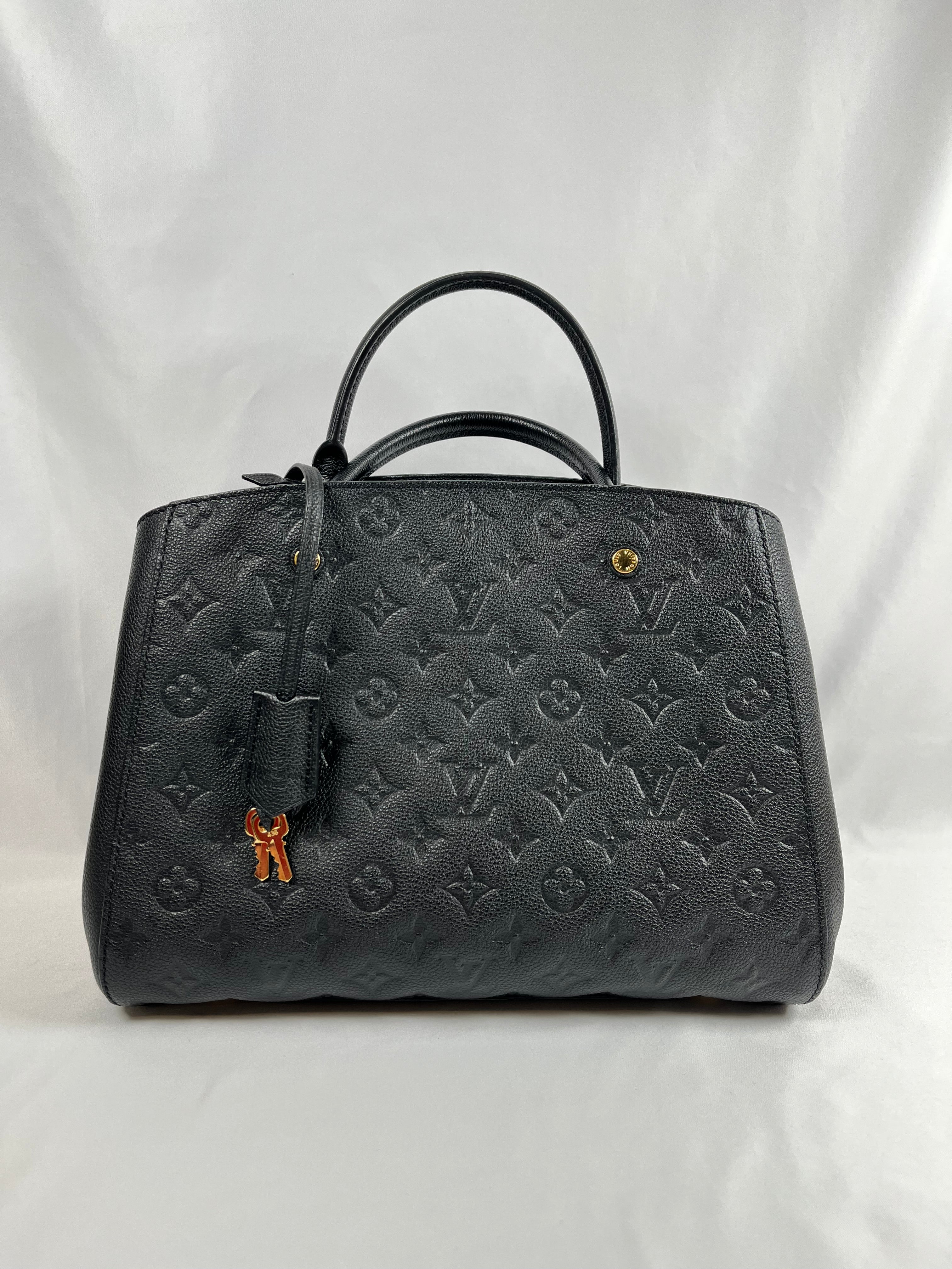 Louis Vuitton Montaige Black Handbag, MM