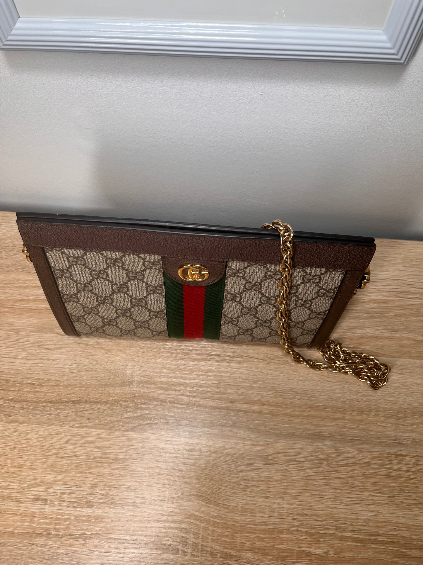 Pre-Owned GUCCI Ophidia Chain Strap Ophidia Handbag, Small