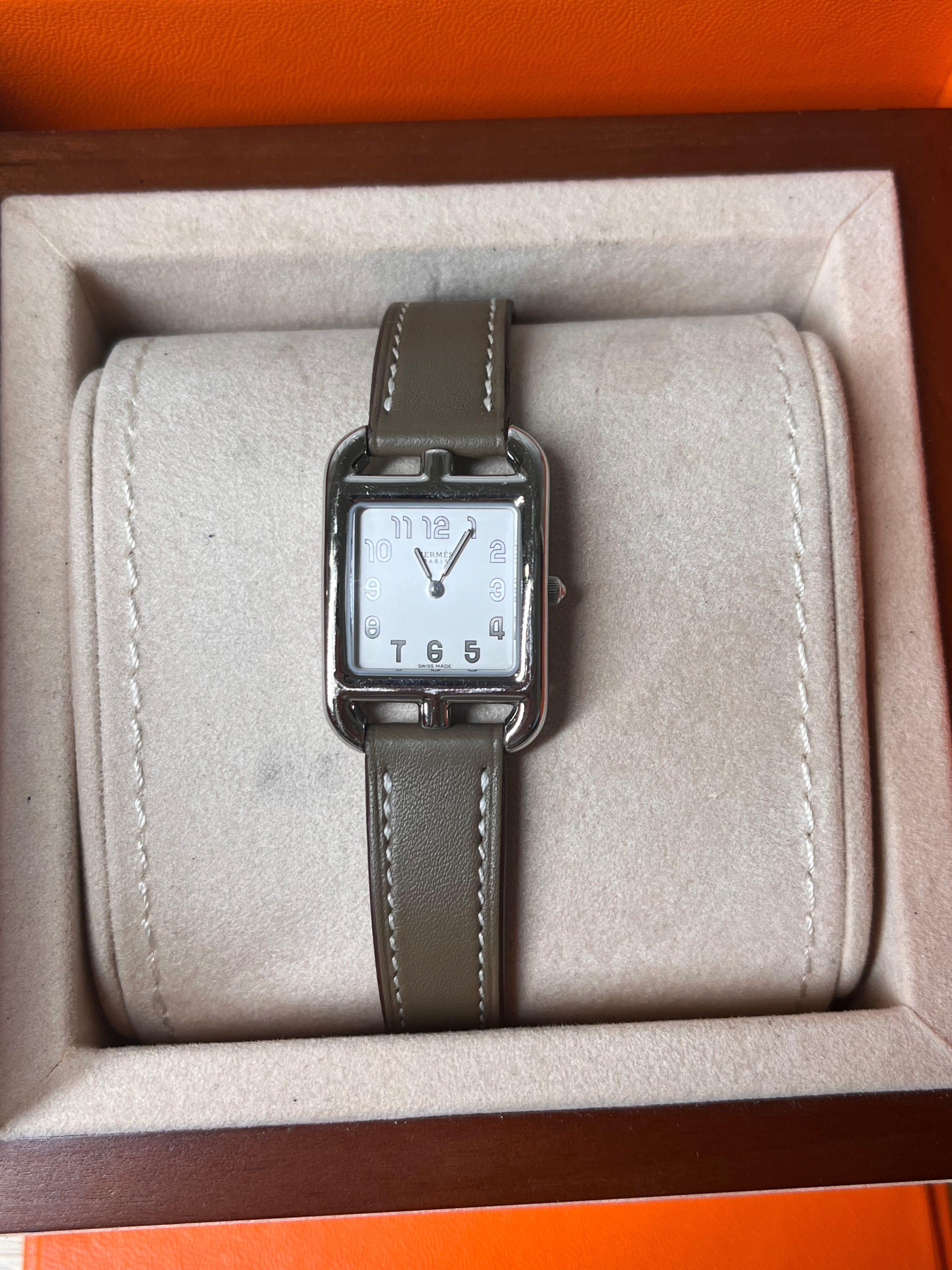 Hermes Cape Cod Etoupe Watch, Small