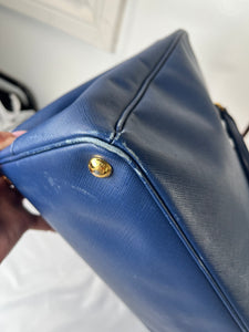Prada Saffiano Galleria Top Handle Blue Handbag