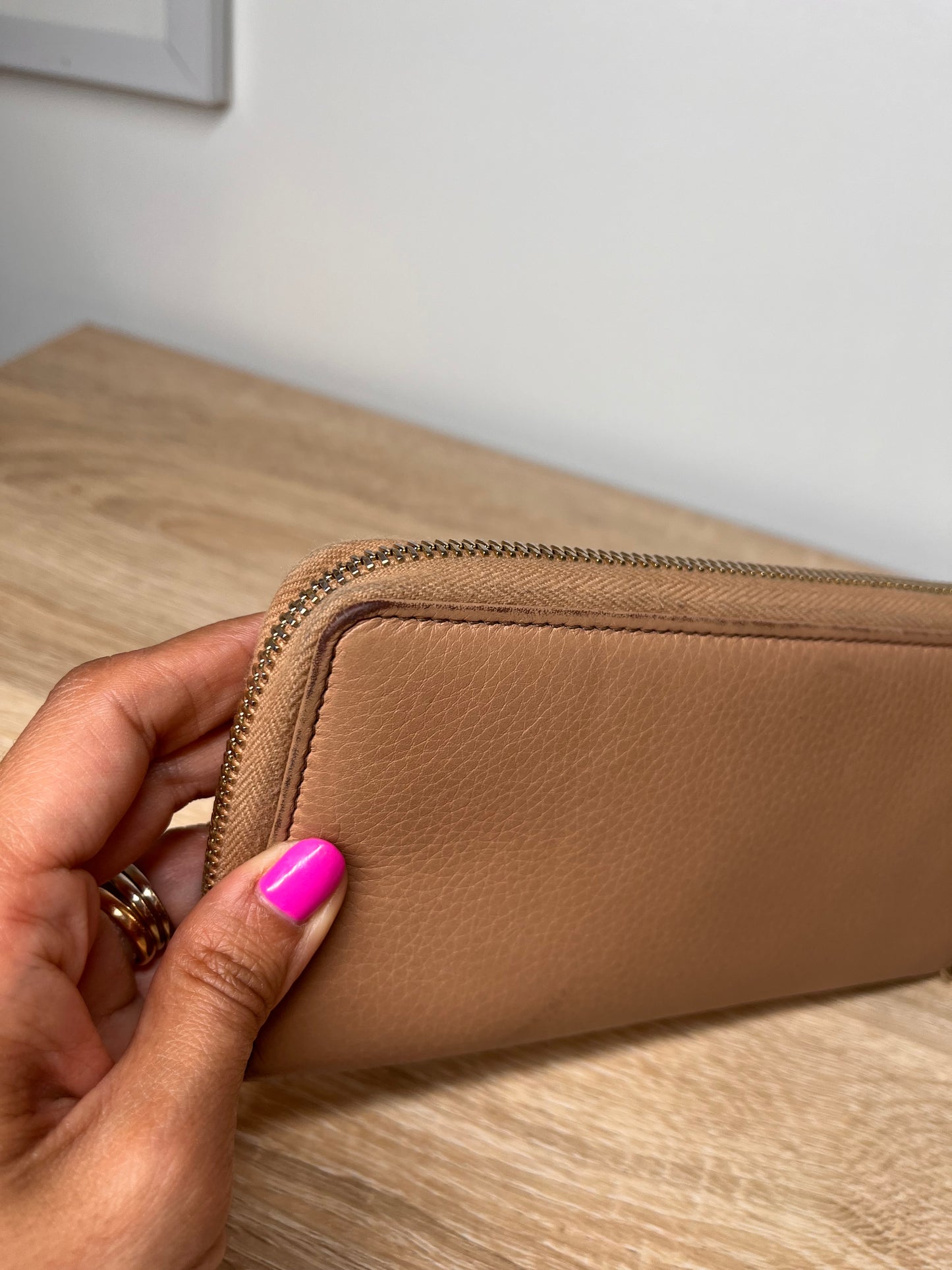 Pre-Owned GUCCI Marmont Nude Wallet, Full Size