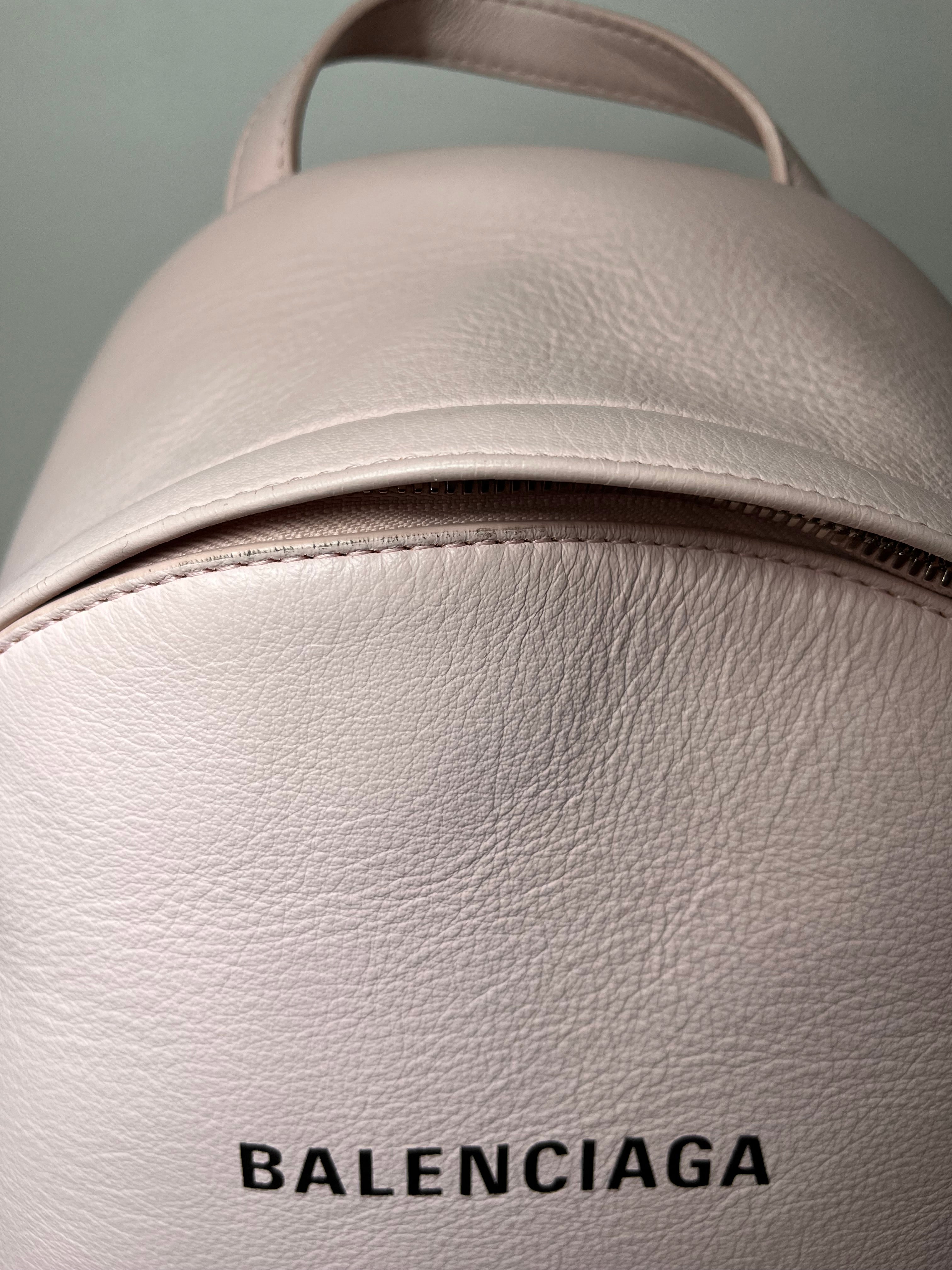 Pre-Owned BALENCIAGA Calfskin Everyday Light Rose Backpack, 9.5" x 14" x 4.75