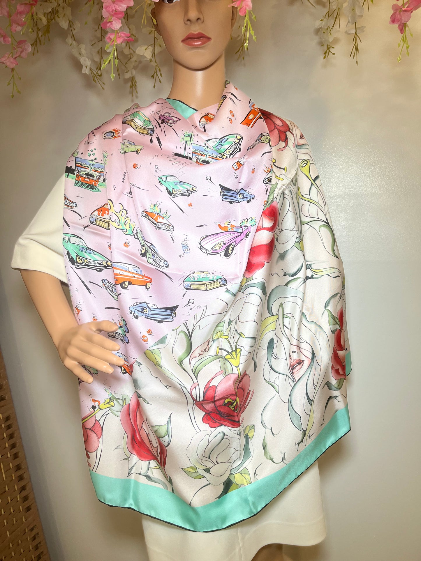 Pre-Owned PRADA Silk Multi-Colour Scarf