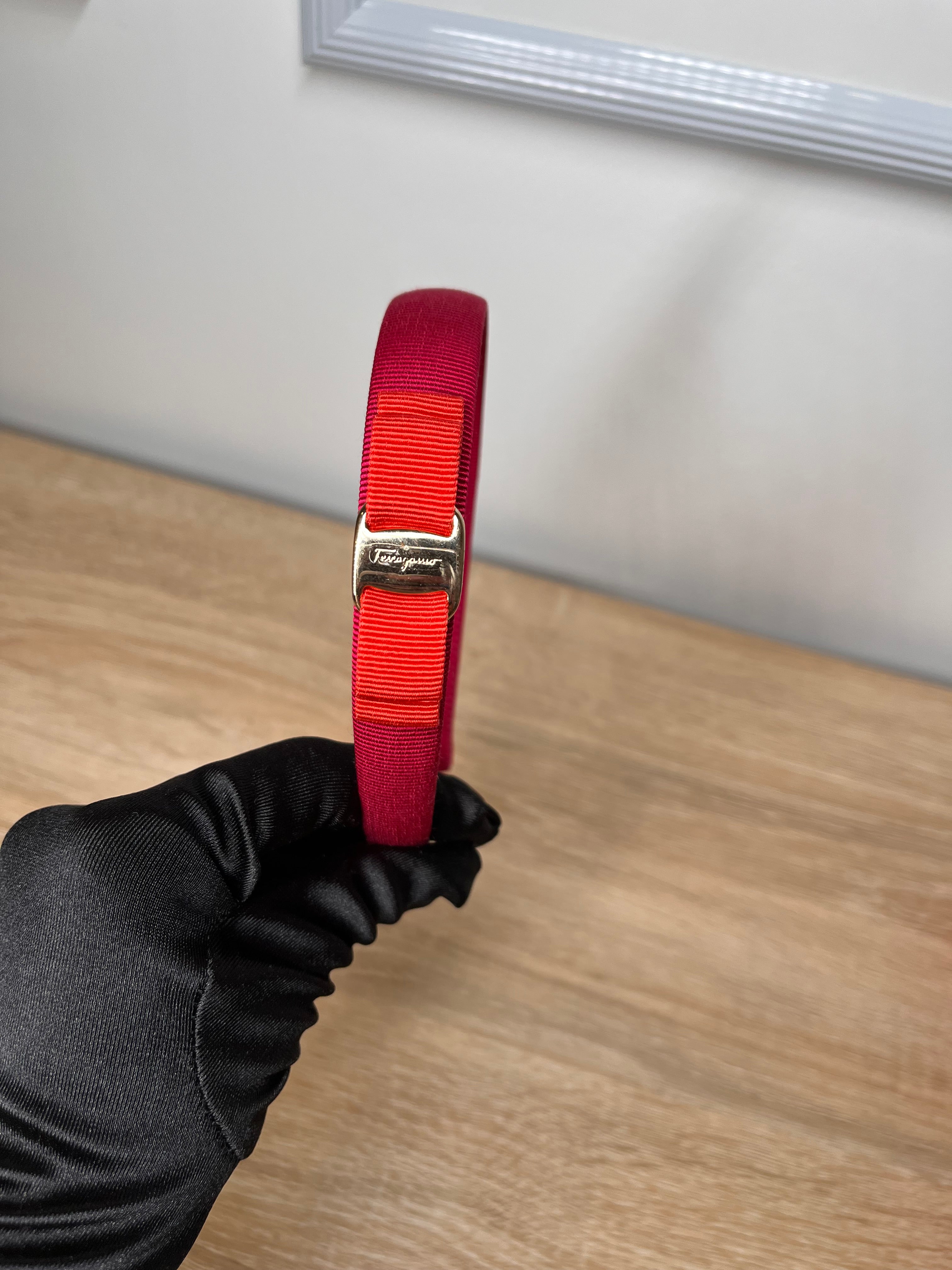 Pre-Owned SALVATORE FERRAGAMO Red Headband