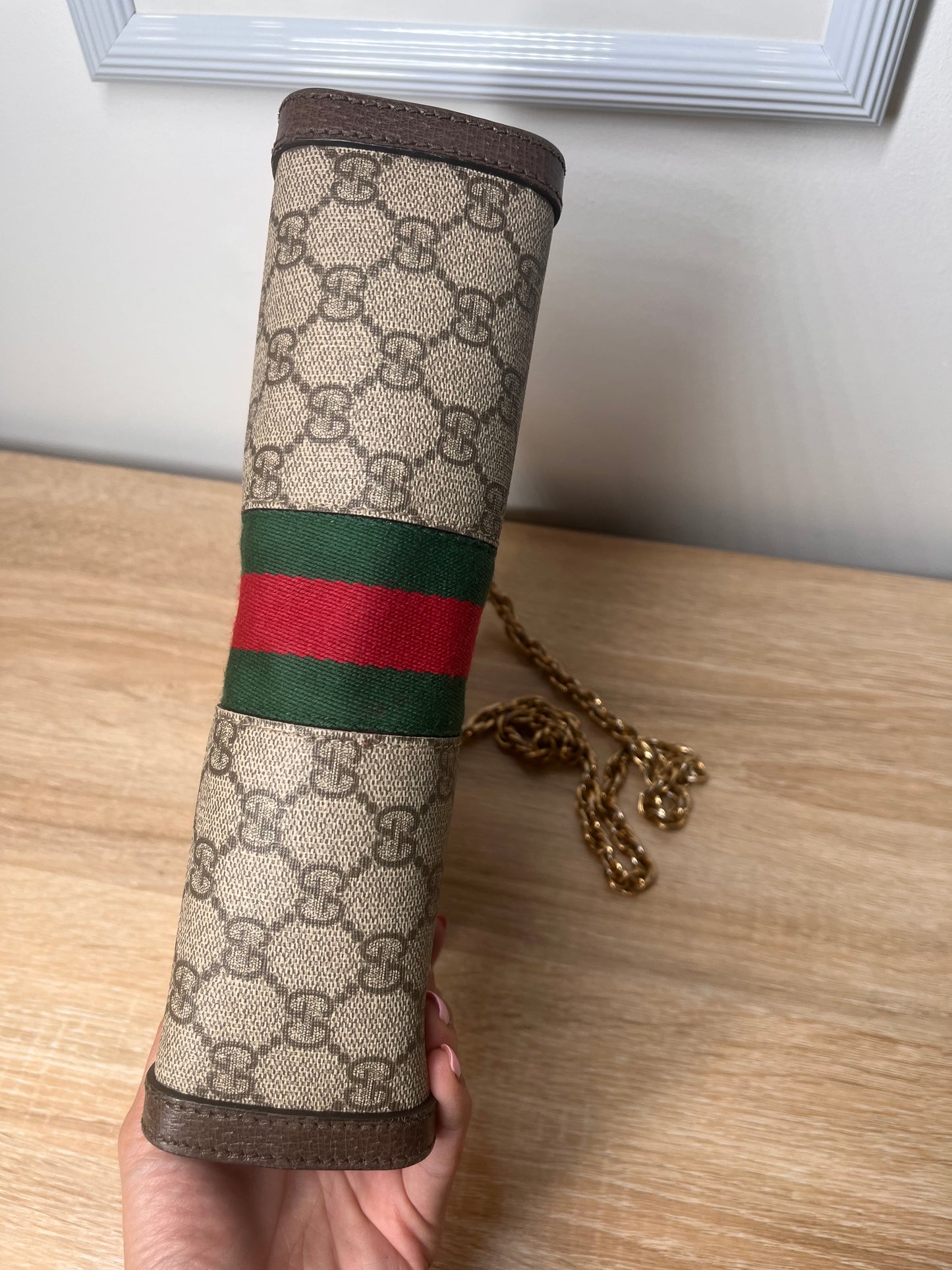 Pre-Owned GUCCI Ophidia Chain Strap Ophidia Handbag, Small