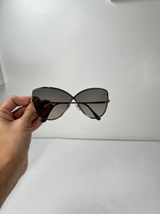 Tom Ford Metal Leila Cat Eye Gold Sunglasses