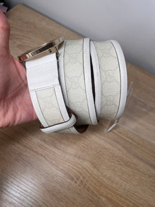 Pre-owned GUCCI Offwhite/White Belt, 95