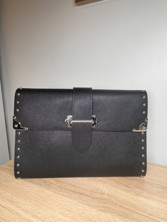 Pre-Owned PRADA Folio Black Handbag