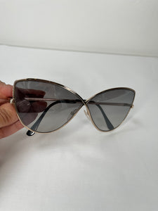 Tom Ford Metal Leila Cat Eye Gold Sunglasses