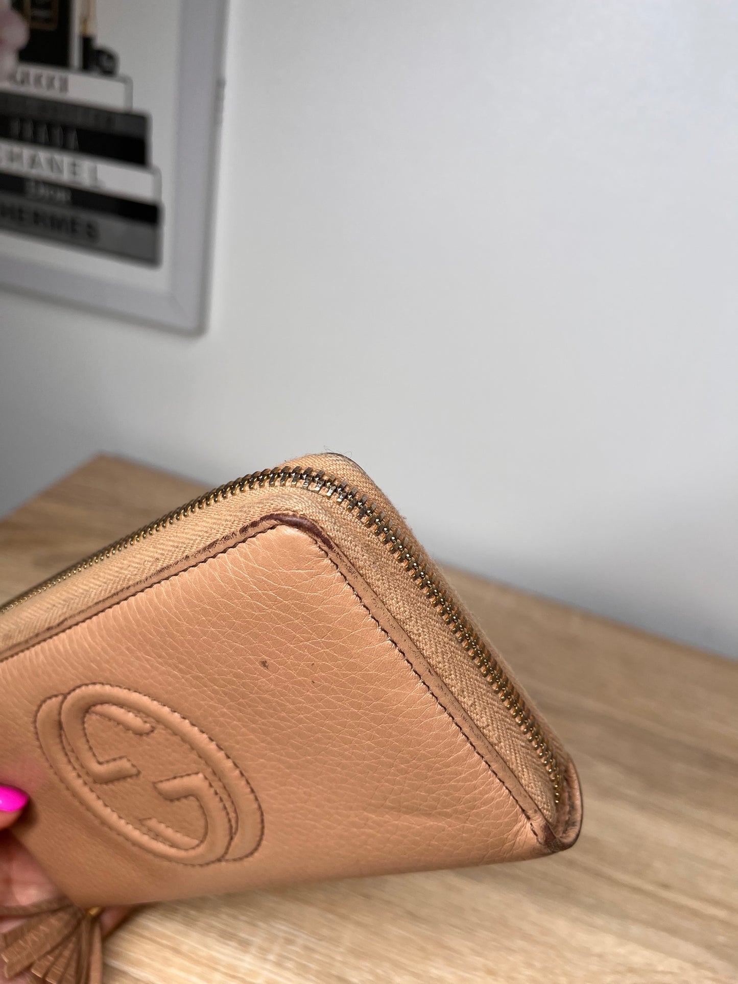 Pre-Owned GUCCI Marmont Nude Wallet, Full Size