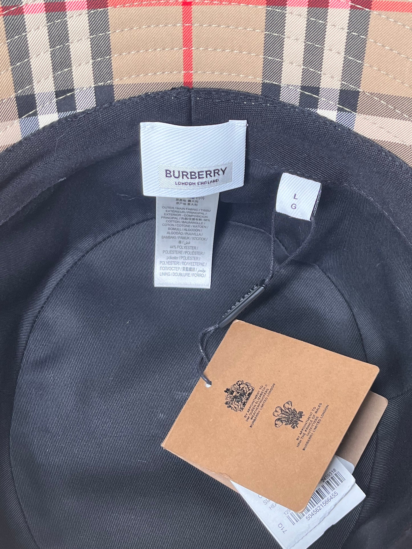 Pre-Owned BURBERRY Bucket Hat, Large