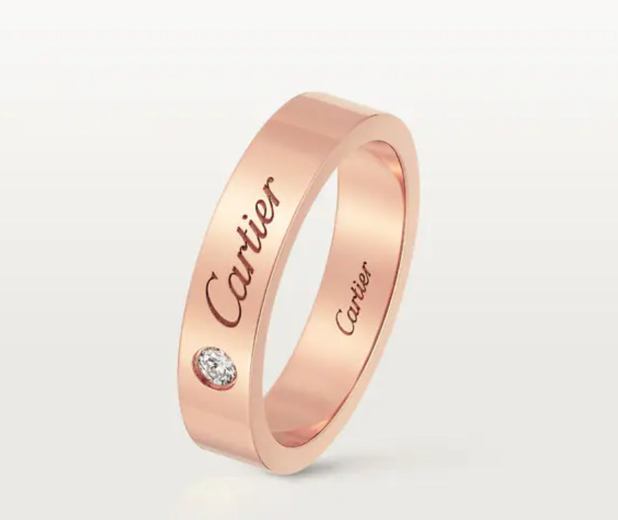 Pre-Owned CARTIER - C De Cartier Wedding Rose Gold Ring, 51
